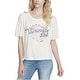 preview thumbnail 2 of 0, Jessica Simpson Womens Jewel Neck Graphic T-Shirt, Off-white, X-Small