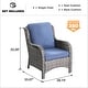 preview thumbnail 8 of 9, OVIOS 2-piece Patio Wicker Chairs Set