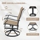 preview thumbnail 80 of 92, Versatile Outdoor Dining Sets w Swivel/Folding Chairs & Steel Slat Table and HDPE Dining Table Set for Gardens, Patios