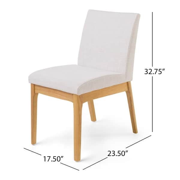 dimension image slide 7 of 6, Kwame Fabric Dining Chair (Set of 2) by Christopher Knight Home - N/A