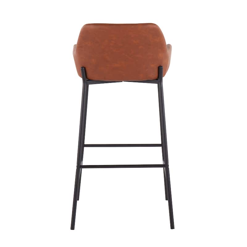 Carbon Loft Galotti Black Fixed-Height Upholstered Bar Stool - Set of 2