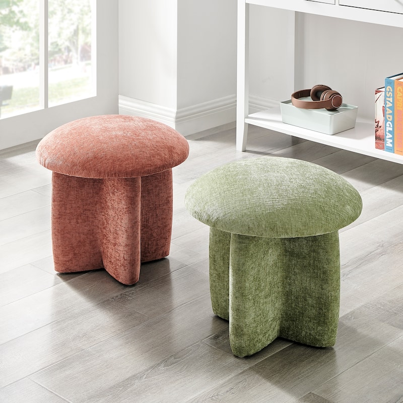NPD Furniture Cielo Chenille Ottoman