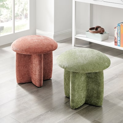 NPD Furniture Cielo Chenille Ottoman