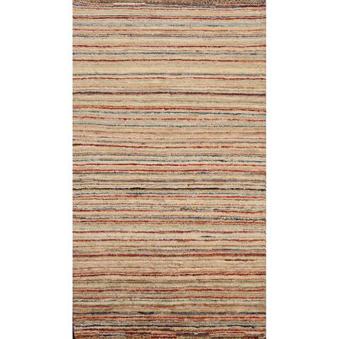 Modern Oriental Gabbeh Kashkoli Kitchen Area Rug Wool Handmade Carpet - 2'4" x 3'10"