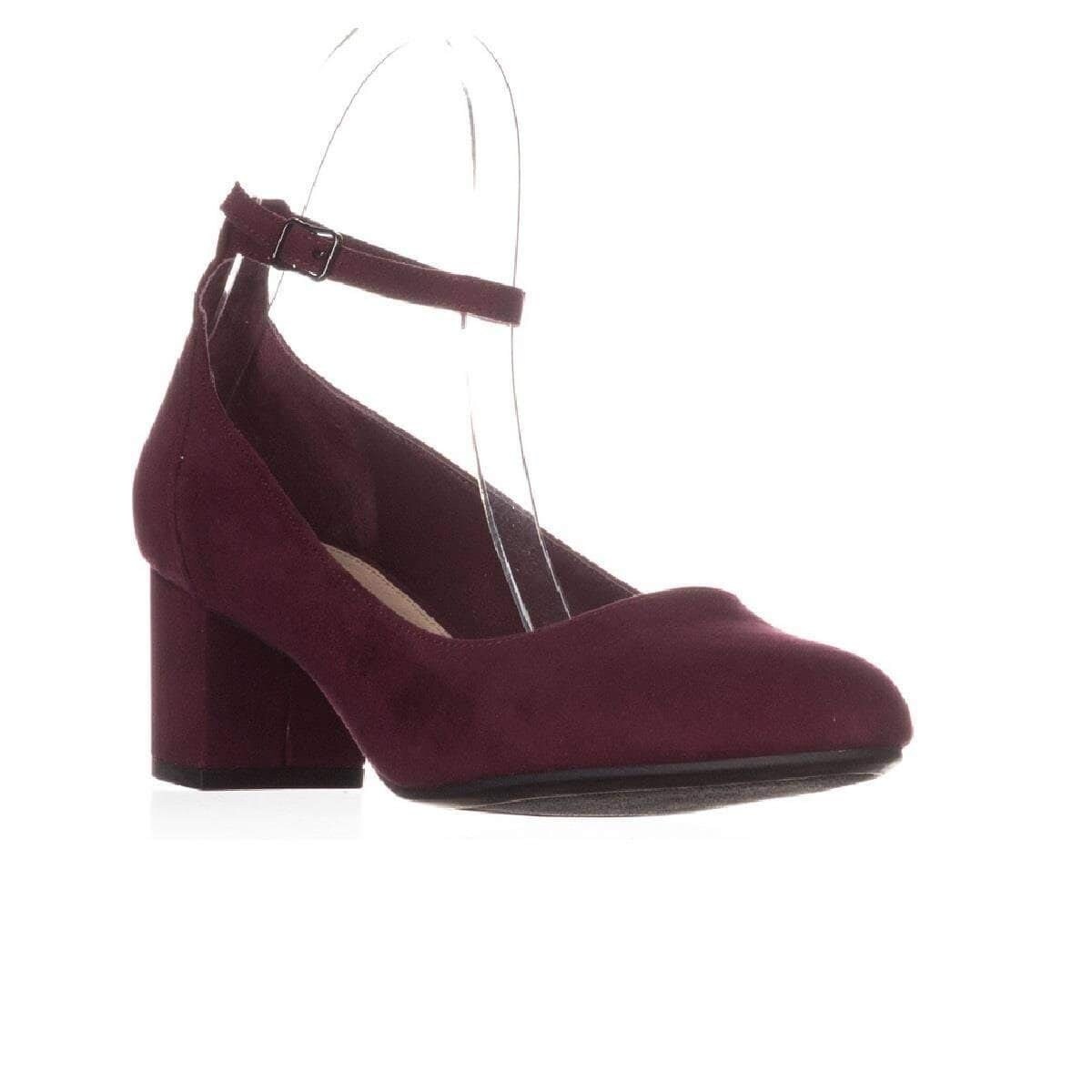 block heel pumps with ankle strap