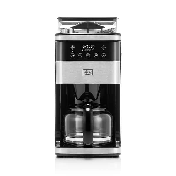 slide 2 of 10, Melitta Aroma Fresh Plus 10-Cup Coffee Maker with Coffee Grinder