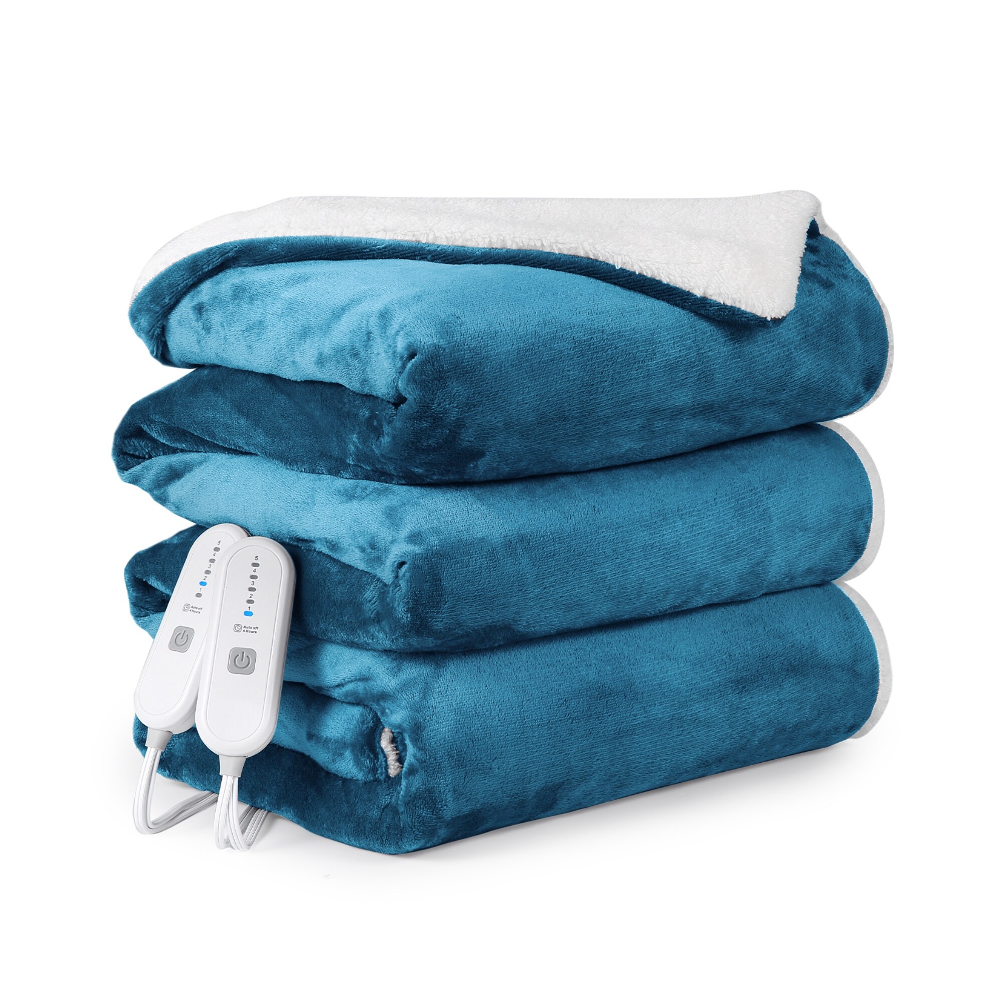 Heated Blanket Electric Soft Thickened Flannel Fast Heating Blanket Throw Grey