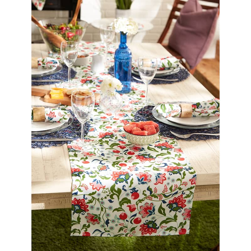DII Floral Print Outdoor Table Runner