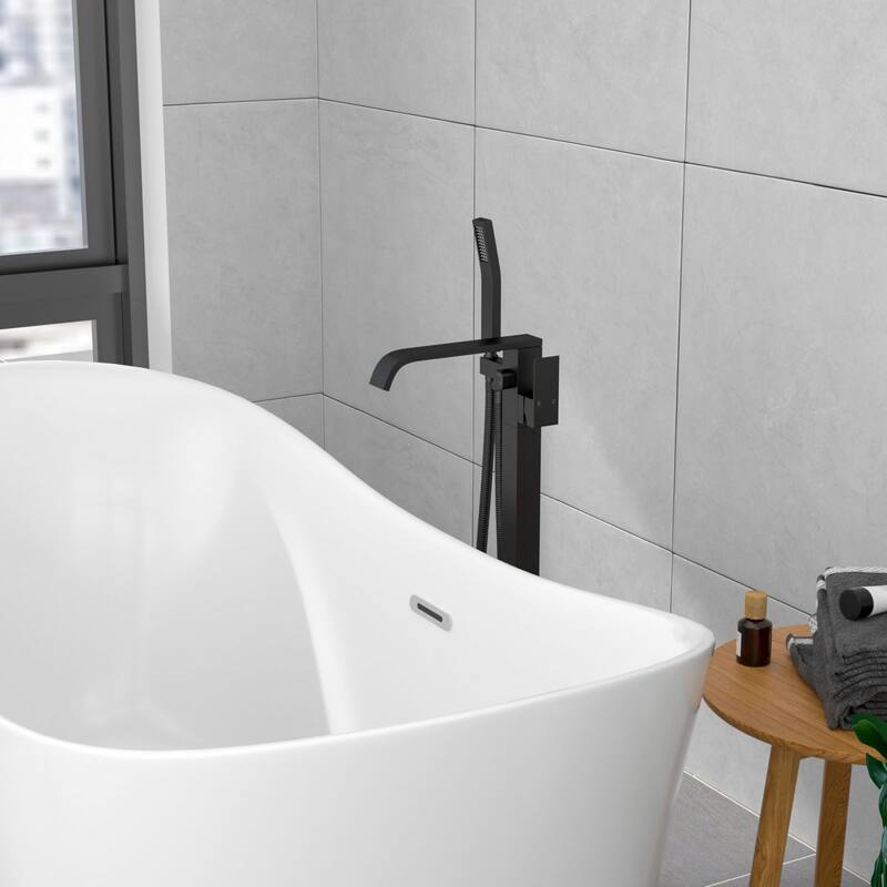 Lordear Bathtub Faucet Tub Filler Swivel Faucet with Hand Shower, Swivel Spout