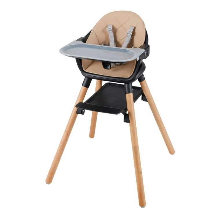 6-in-1 Baby High Chair with Removable Dishwasher and Safe Tray - 24.5" x 23" x 35.5" - Coffee