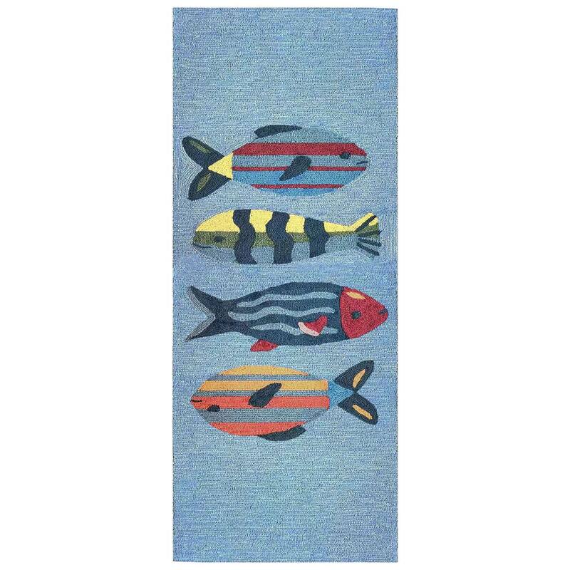 Liora Manne Frontporch Fishes Indoor/Outdoor Rug