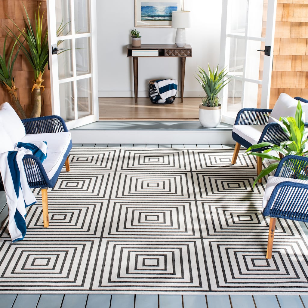 SAFAVIEH Beach House Indoor/ Outdoor Waterproof Patio Backyard Rug