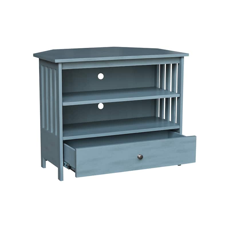 Solid Hardwood Mission Corner TV Stand