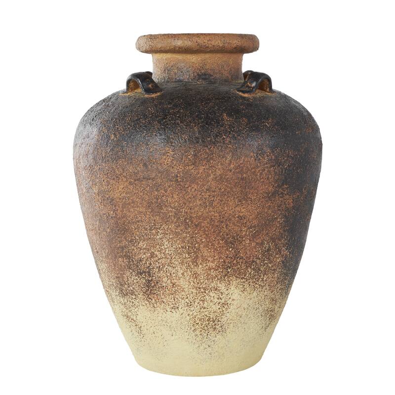 Magnesium Oxide Textured Ombre Antique Amphora Decorative Vase - Copper - Roche River Decor