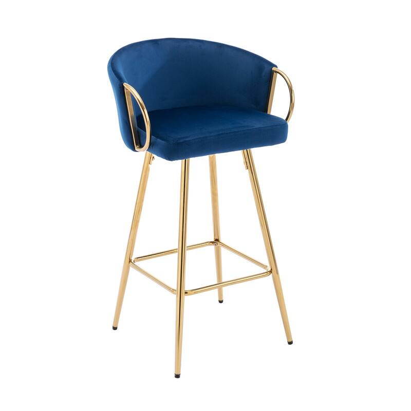 30'' Bar Stools with Chrome Footrest and Base Set of 2