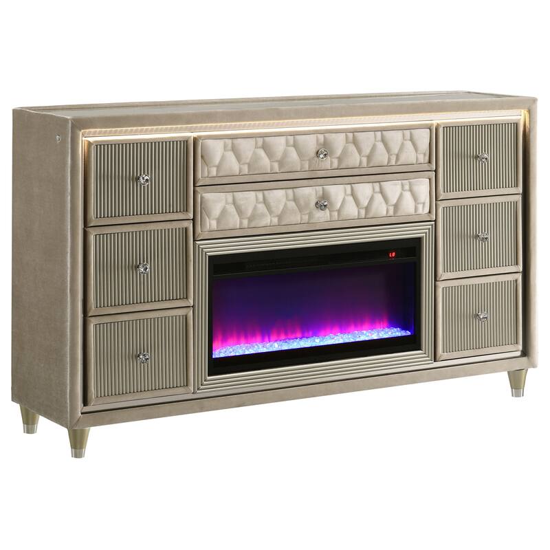 Lorient Bedroom Set Ivory and Camel