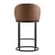 preview thumbnail 46 of 51, Spruce & Spring Chloe Upholstered Swivel Counter Bar Stool with Metal Frame and Arched Back