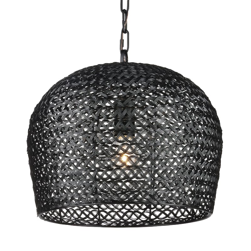 Currey & Company Piero Black Pendant - 13.5"h x 16"dia