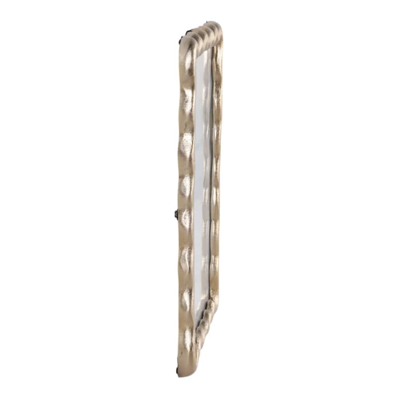 Metal Wood Picture Frame Glass Fronts Wavy Edge Design Glam Boho
