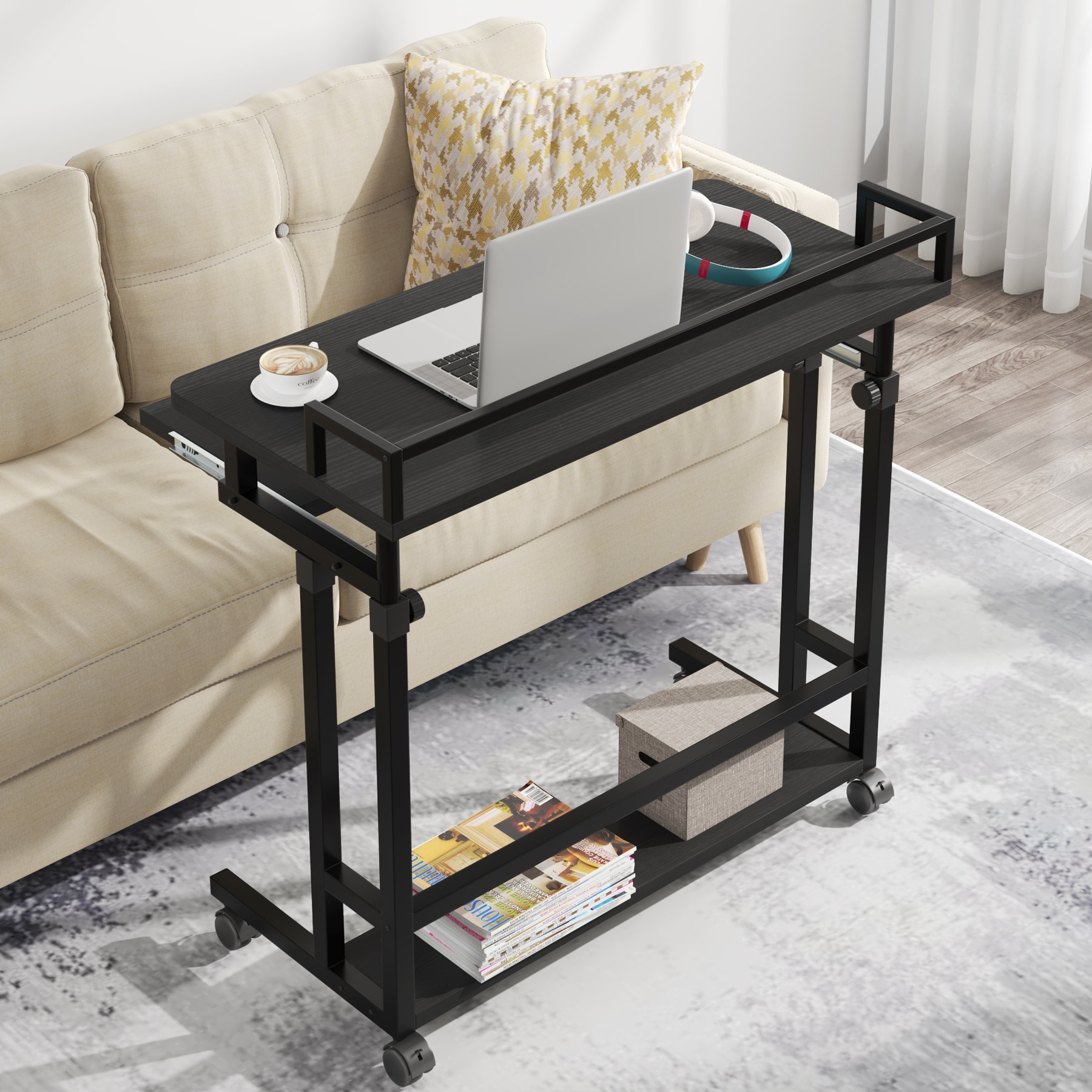 Keyboard tray store for couch