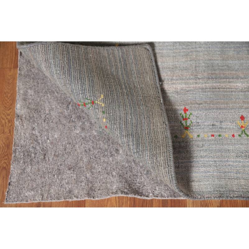 Gabbeh Area Rug Handmade Bedroom Wool Carpet - 8'9"x 11'8"