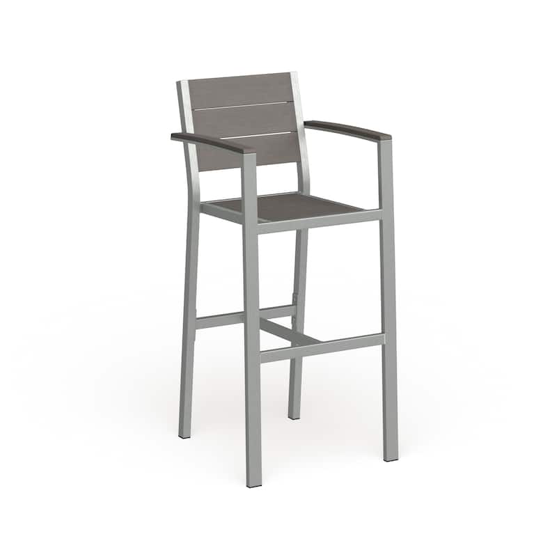 Beach Outdoor Aluminum Patio Bar Stool - Single