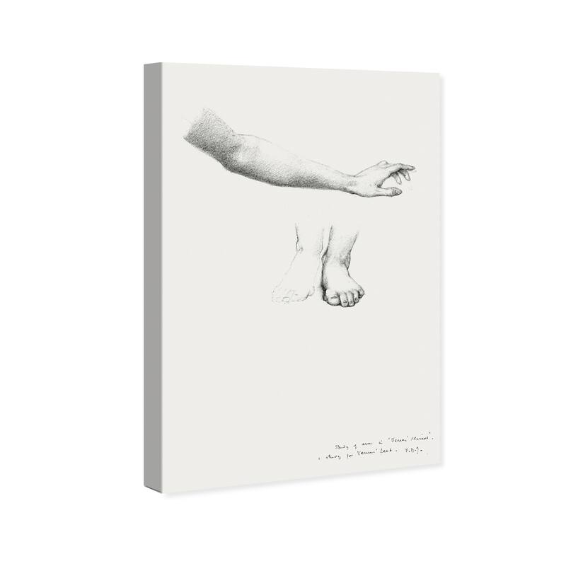 Wynwood Studio Canvas Classic and Figurative Arm and Feet of Venus II Black and Traditional Wall Art Canvas Print