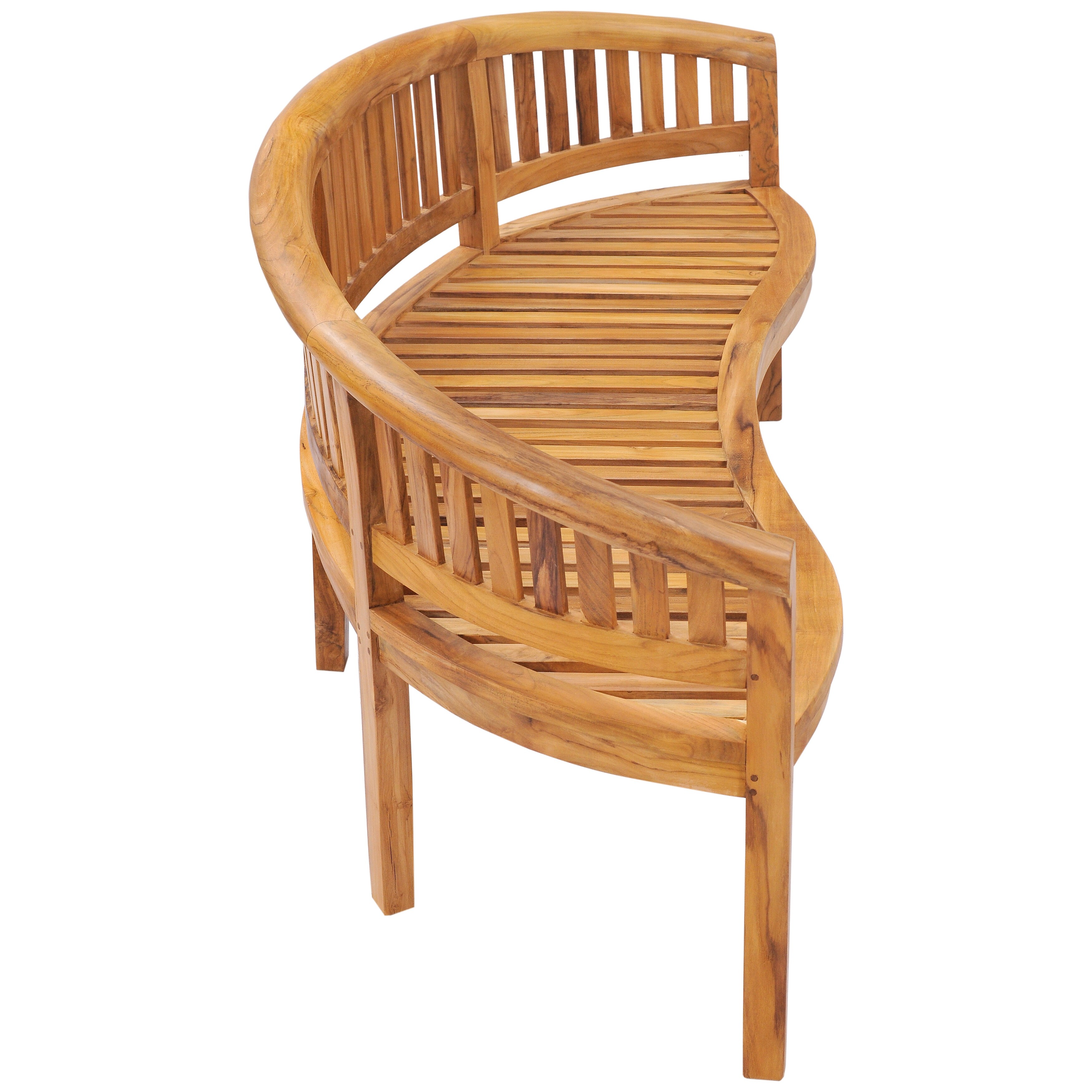 Teak peanut bench deals