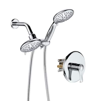 4.7 inch Wall-Mounted Round Shower System with Rough-in Valve