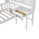 preview thumbnail 11 of 10, Kids Twin Size Bed Frame with Storage Bookcase, Wood Multi-Functional Platform Bed w/ Built-in Desk and Matching Chair, White