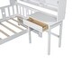 preview thumbnail 11 of 10, Twin Size Kids Wood Bed with Storage Bookcase, Desk & Chair, White