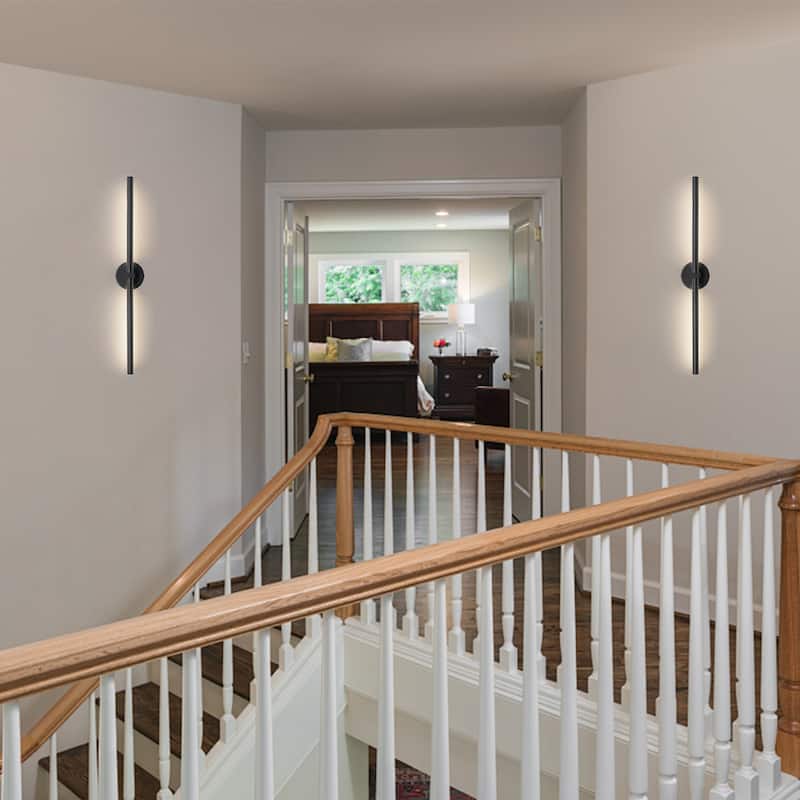 Starsky Minimalist Rechargeable Linear LED Vanity Light Dimmable Metal Wall Sconce with Remote