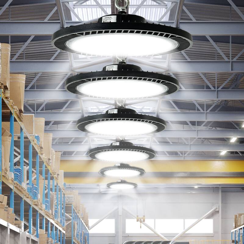 Ultra-Bright 240W UFO High Bay Light 11.6 Inch Dimmable Industrial Lighting For Warehouse, Workshop, Garage - 1-Pack