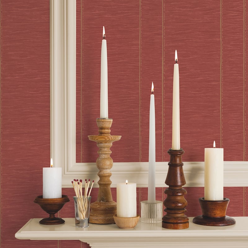 Galerie Wallcoverings Palazzo 2 Collection Pleated Stripe Vinyl on Non-woven Matte Wallpaper Roll