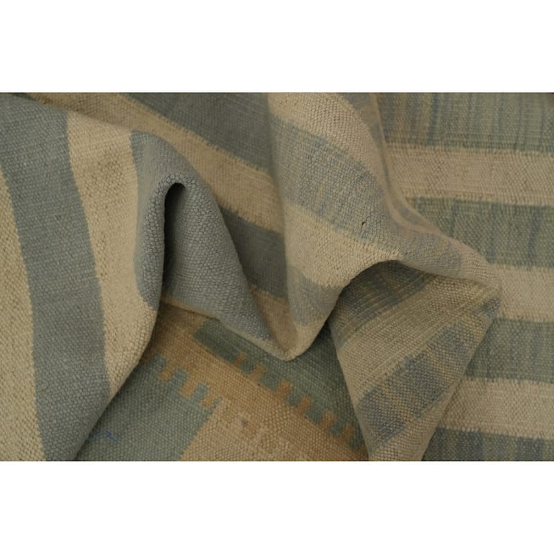 Hand Woven Southwestern Wool Multi-Colored Geometric Area Rug - 8' 6'' X 4' 11''