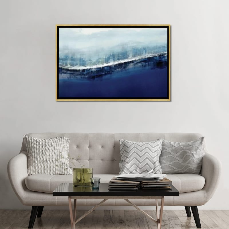 iCanvas "Flowing Indigo" by Jake Messina Framed Canvas Print