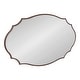 preview thumbnail 66 of 70, Kate and Laurel Leanna Scalloped Oval Wall Mirror 24x36 - Bronze