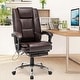 preview thumbnail 28 of 57, EROMMY Heated Massage Executive Office Chair, PU Leather with Retractable Footrest