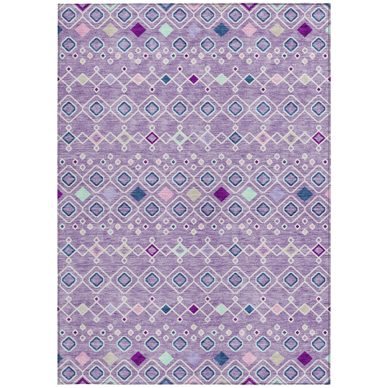 HomeRoots Geometric Modern Rectangle Outdoor Rug