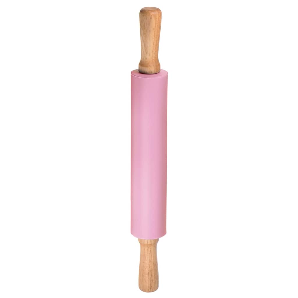 Silicone Rolling Pins for Baking 43cm x 5.2cm Pink