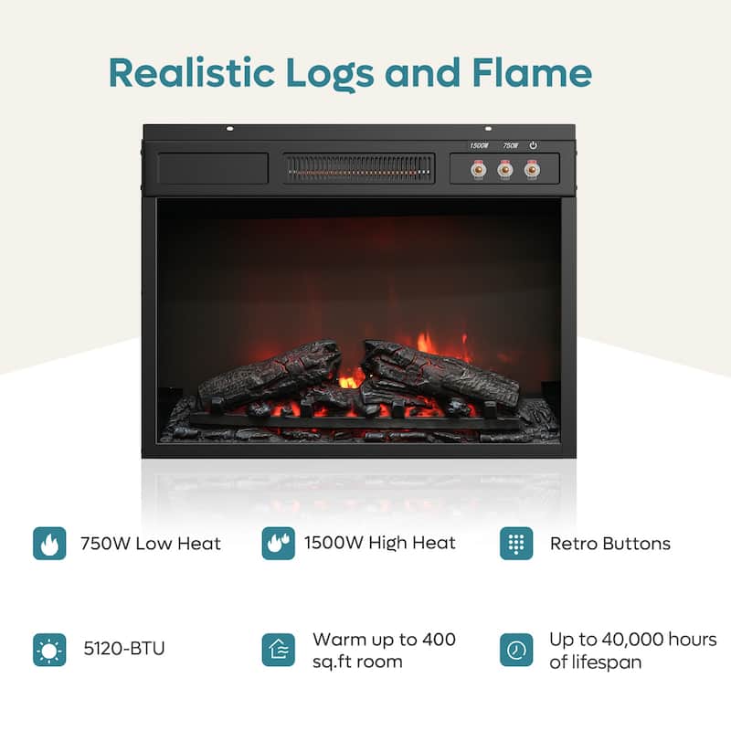 Bestier 70" Fireplace TV Stand for TVs up to 75", LED Entertainment Center with 23" Remote Control Electric Fireplace