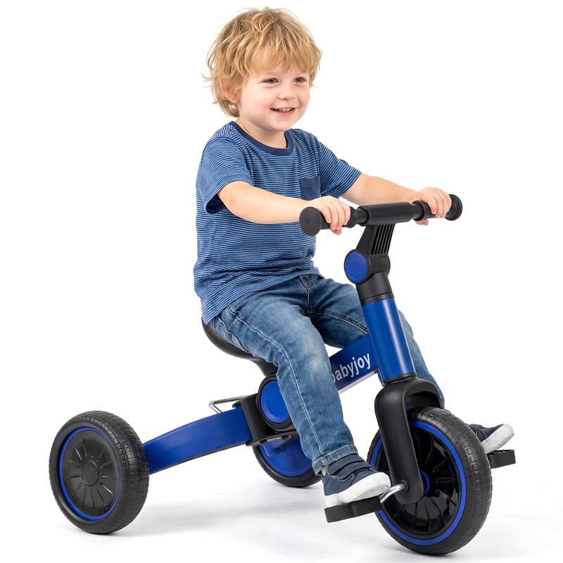 Gymax 5-In-1 Toddler Bike Kids Balance Bike w/ Removable Pedals