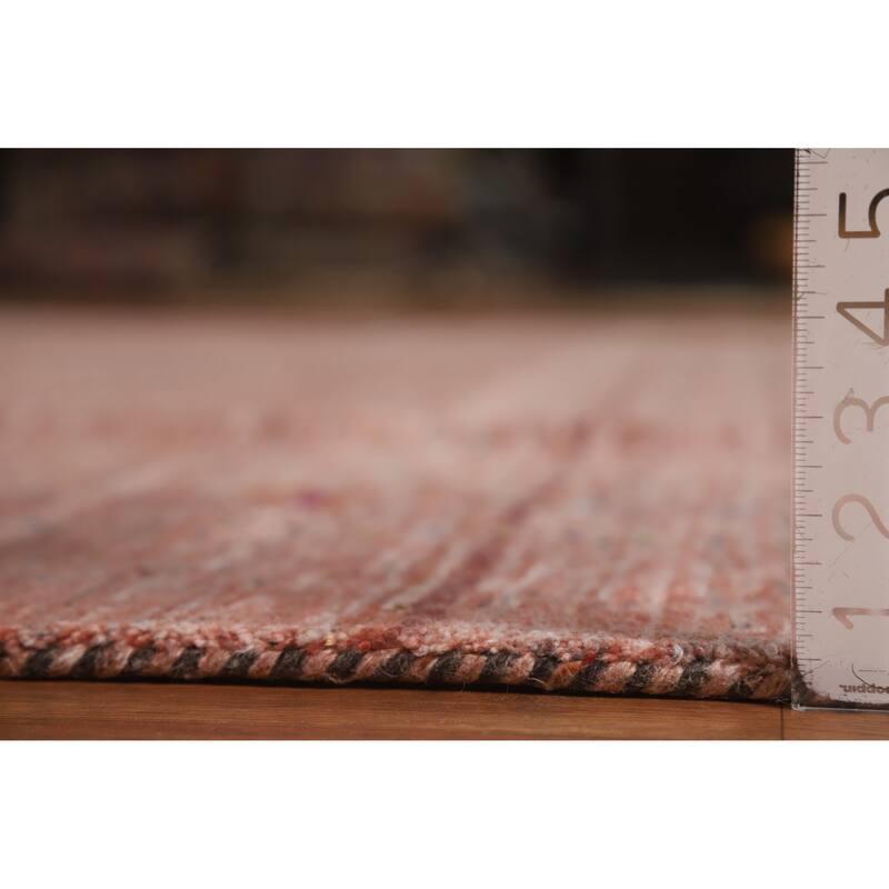 Hand Knotted Oriental 100% Wool Carpet Tribal Animal Pictorial Oranges & Rust Gabbeh Area Rug - 11' 3'' X 9' 0''