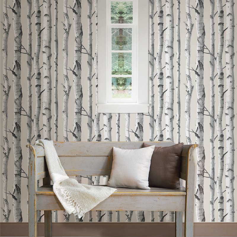 NuWallpaper Birch Tree Peel & Stick Wallpaper - 216in x 20.5in x 0.025in