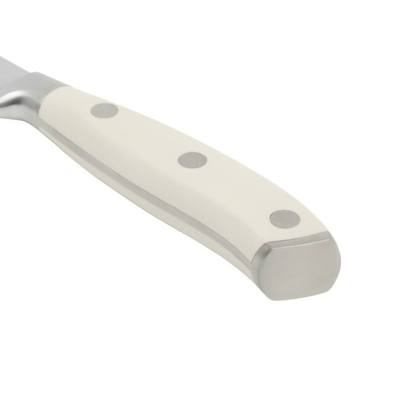 Sur La Table Kitchen Essential Tasting Kitchen German Steel Forged Full Tang Prfessional Knife with White Handle