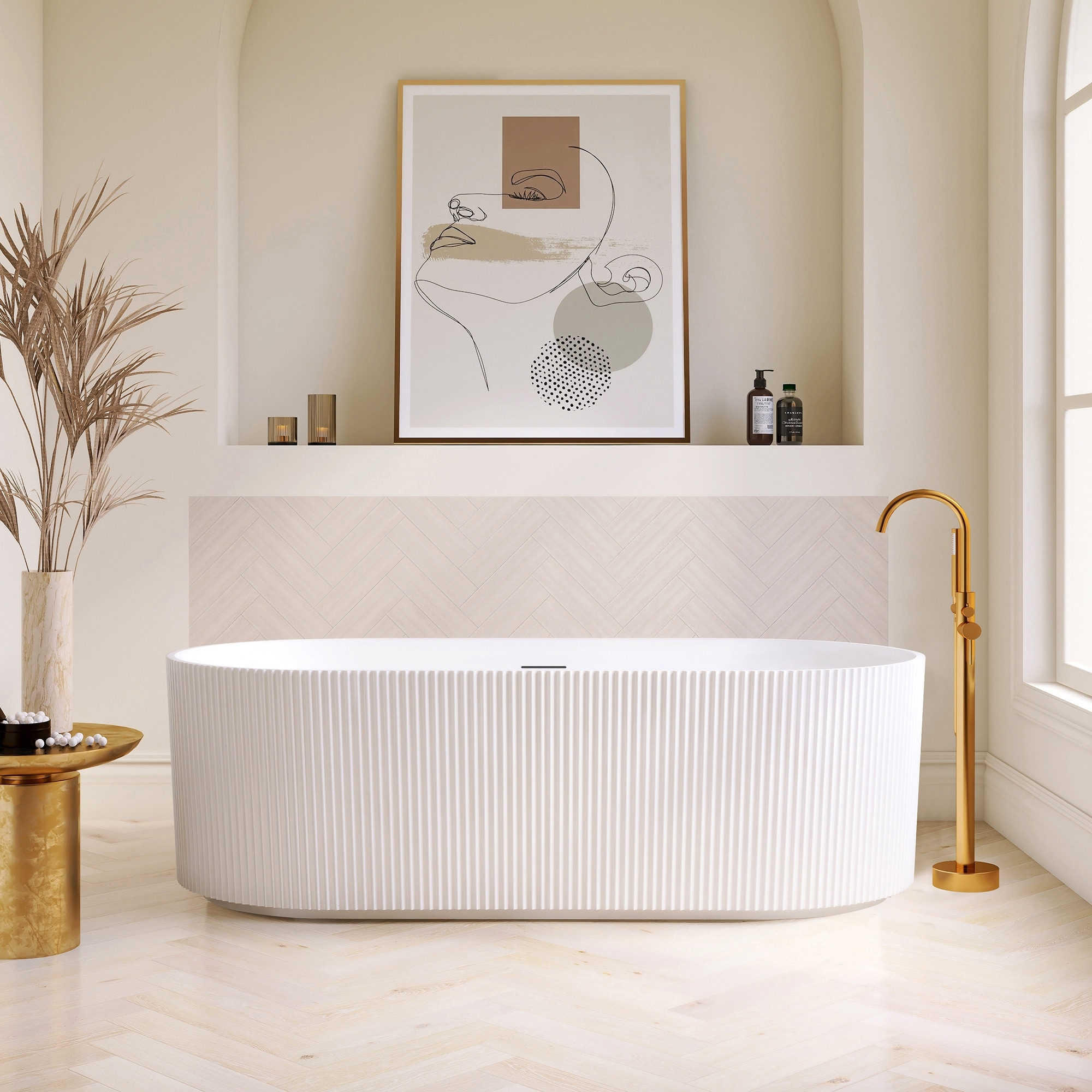 Vinnova Linyi Freestanding Acrylic Soaking Bathtub