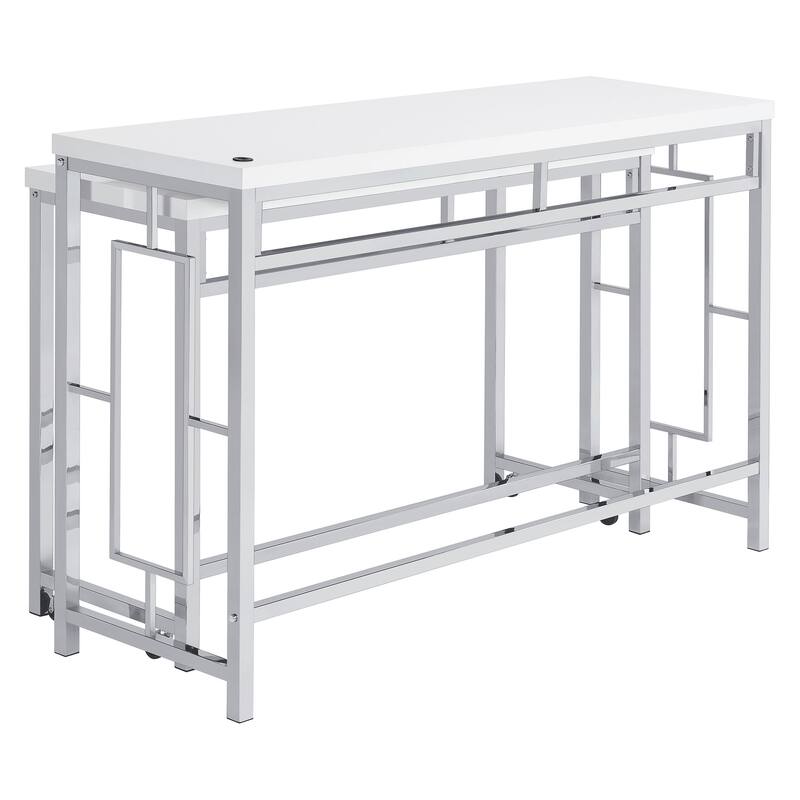 Jackson White Multipurpose Counter Height Table Set