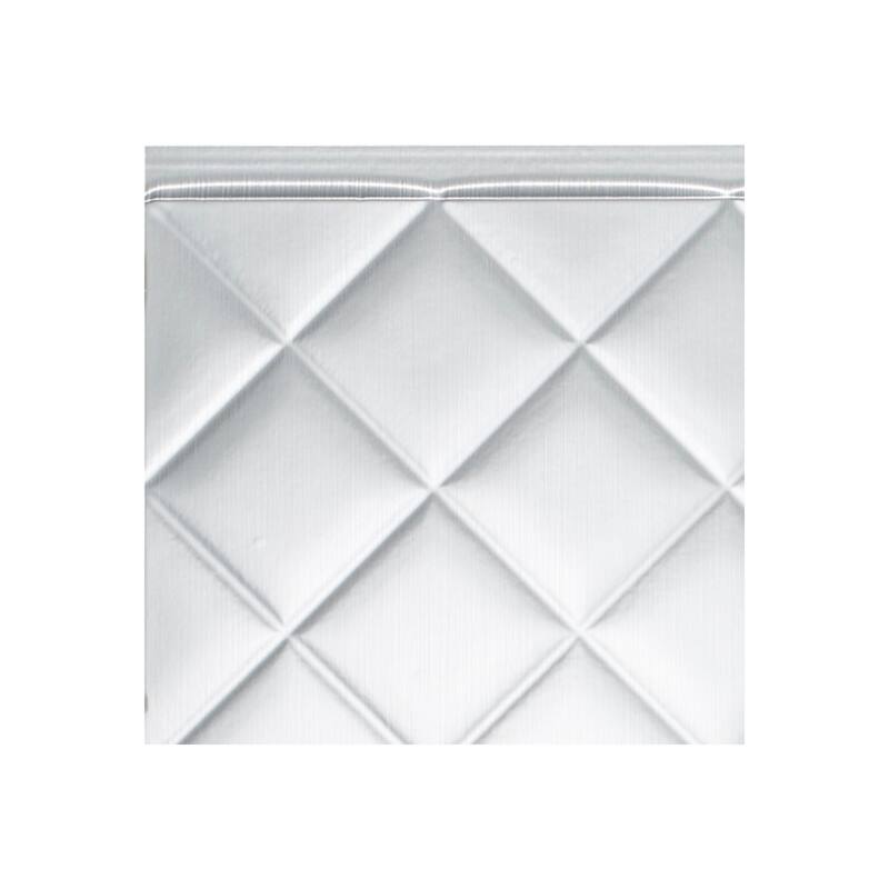 FASÄDE Quilted Decorative Vinyl Backsplash Panel - 6x6 Inch Sample - Brushed Aluminum