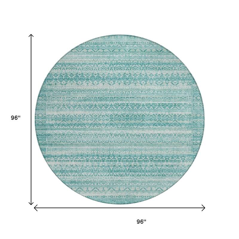 HomeRoots Striped Transitional Rectangle Outdoor Rug