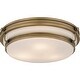preview thumbnail 1 of 5, Grafton 3-Light Weathered Brass Flush Mount